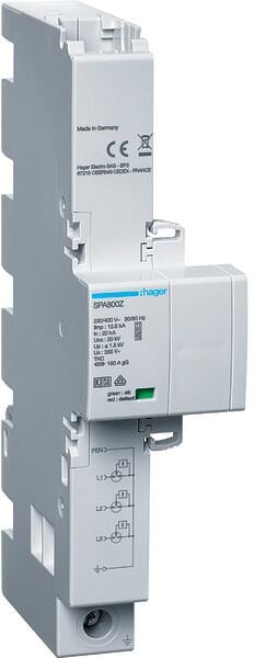 Hager SPA800Z Kombiableiter, Typ 1+2+3, 3-polig, limp 12,5kA, TNC