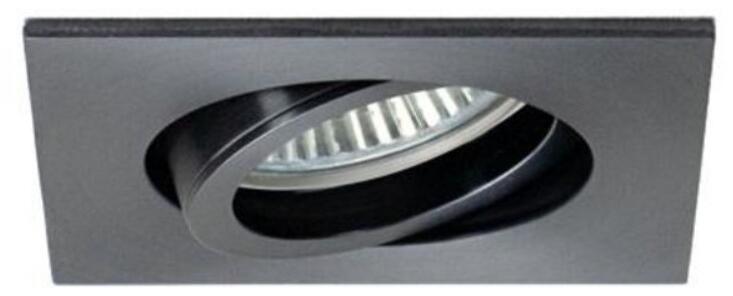 Brumberg TIRREL-S Einbaustrahler, GX5,3, MR16, max. 13W LED, 12V AC/DC, quadratisch, schwenkbar, Aluminium, vinylschwarz glänzend (0065.78)