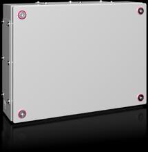 Rittal KX 1536.000 Klemmenkasten, BHT: 400x300x120 mm, Stahlblech, ohne Montageplatte, mit Deckel, Flanschplatte