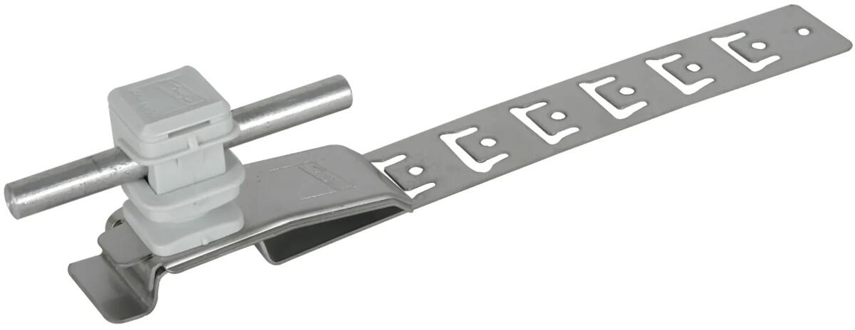 Dehn LH US 8 H16 L205 KT GR V2A Dachleitungshalter UNIsnap NIRO/K-grau H 16mm f. Rd 8mm m. Strebe L 205mm (204089)