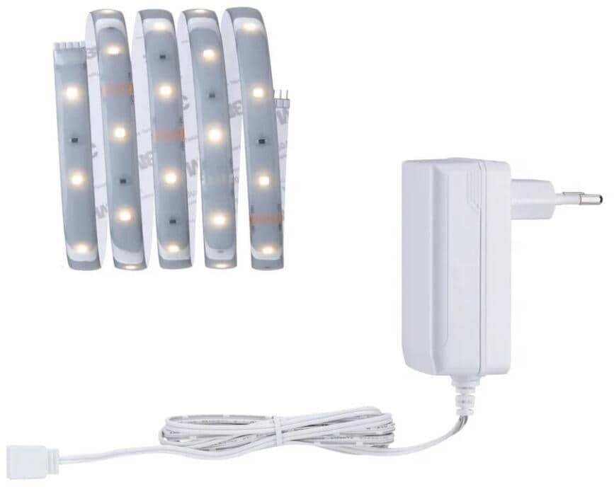 Paulmann MaxLED 250 LED Strip Basisset Warmweiß IP44 6W 240lm/m 2700K 24VA 1,5m beschichtet, silber (79868)