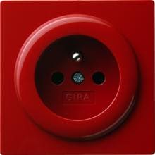 Gira 048443Steckdose mit Erdungsstift 16 A 250 V~ ohne Shutter, S-Color, Rot