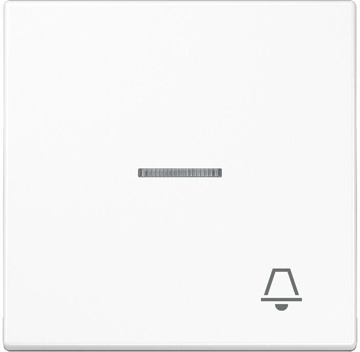 Jung LS990KO5KWW Wippe mit Symbol "Klingel", mit Lichtleiter, LS 990, alpinweiß