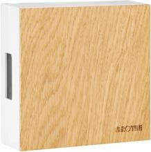 Grothe Zweiklang Gong, 80 dB, Aufputz, Batterie, 46121, Eiche (GONG QUADRO 100 BW/EI)