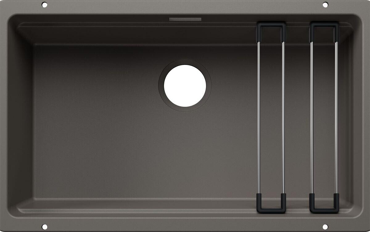 Blanco Etagon 700-U Granitspüle, SILGRANIT, ohne Ablauffernbedienung, mit Zubehör, vulkangrau (527763)