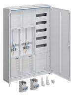 Hager ZB333Q25EN Komplettschrank, universZ, 2ZP, 3-Pkt, VT5, APZ, SLS 50A, 1100x800x205 mm, IP44, 3-Feld