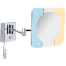 Paulmann LED Kosmetikspiegel Jora IP44 White Switch 60lm 230V 3,3W, Spiegel, chrom/weiß (78933)