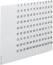 Hager ZZ90C Beschriftungsbögen, univers Z, Nummerierung 1-108, DIN A4,10 Stück