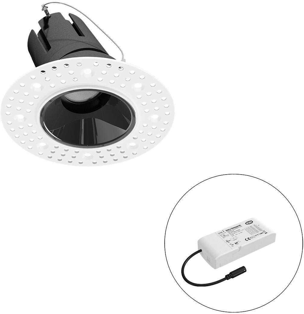 EVN SELECTO LED Deckeneinbau, rund, dreh-/schwenkbar, IP20, 220-240V/AC, 13W, 4000K, 1593lm, inkl. Netzgerät, DALI, Reflektor schwarz/hochglänzend, 29