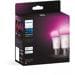 Philips Hue White & Color Ambiance Lampe, A60, 11W, E27, 1100lm, Doppelpack (929002468802)