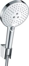 hansgrohe Raindance Select S Duschkopfhalterungset 120 3 Strahlarten mit Duschschlauch 160 cm, Kunststoff, 15 l/min, 125 mm, Weiß/Chrom, (26721400)