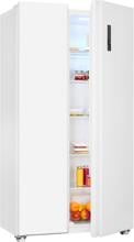 Exquisit SBS46-040E Stand Side-by-Side Kombination, 91 cm breit, 442 L, NoFrost, LED Beleuchtung, Temperaturregelung, Umluftventilator, Schnellkühlen und Schnellgefrieren, weiß