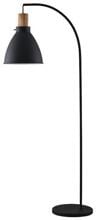 Brumberg BRENTHIS Stehleuchte für E27-LED-Retrofit-Lampe, Metallschirm, Höhe 1.540mm, holz/schwarz matt (57414080)