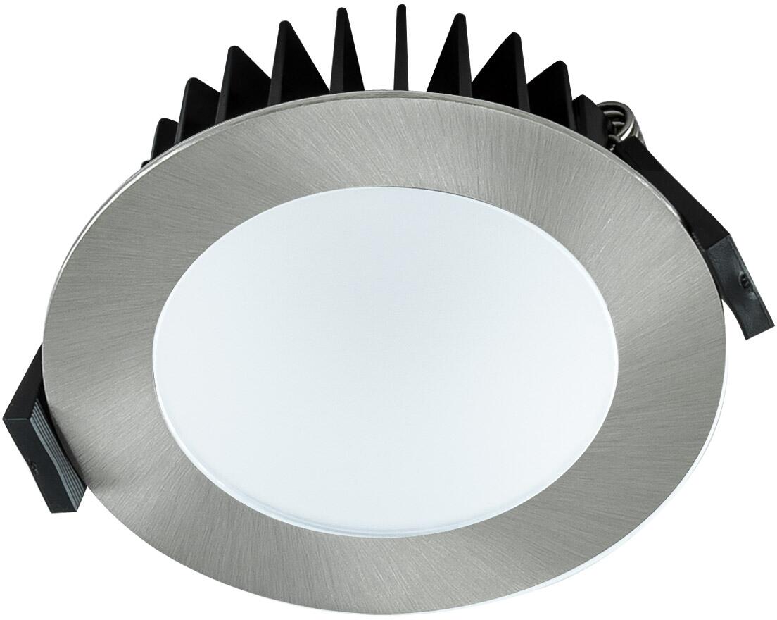 EVN SOLIDO 85 LED Deckeneinbau, rund, 15W, IP54, 24V/DC, RGB+W (3000K), Ø103mm, extrem breitstrahlend, chrom-satiniert (L4415139902)