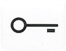 Symbol Tür für Wipp-Kontrollschalter und Taster, alpinweiß, Serie AP 600, Jung 33TWW