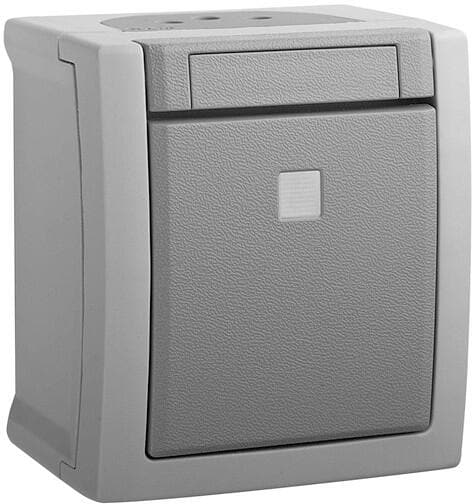 HHG 90591063-DE Wechselschalter beleuchtet FR-AP, Pacific, Grau