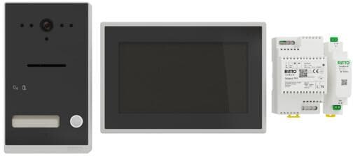 Ritto Listo TwinBus IP Video Einfamilienhaus-Set, Aufputz, Schwarz (RGE2092150)