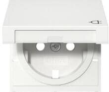 Gira 494203 Abdeckung für SCHUKO-Steckdose 16 A 250 V~ mit Klappdeckel und Shutter System 55 Reinweiß glänzend