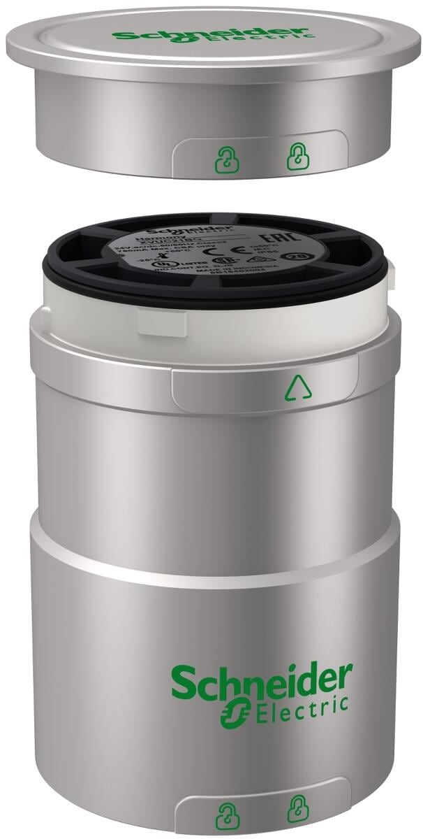 Schneider Electric XVUC21BQ Grundelement, Harmony XVU, modular, Basis mit Deckel, 60mm, 24V ACDC, silber