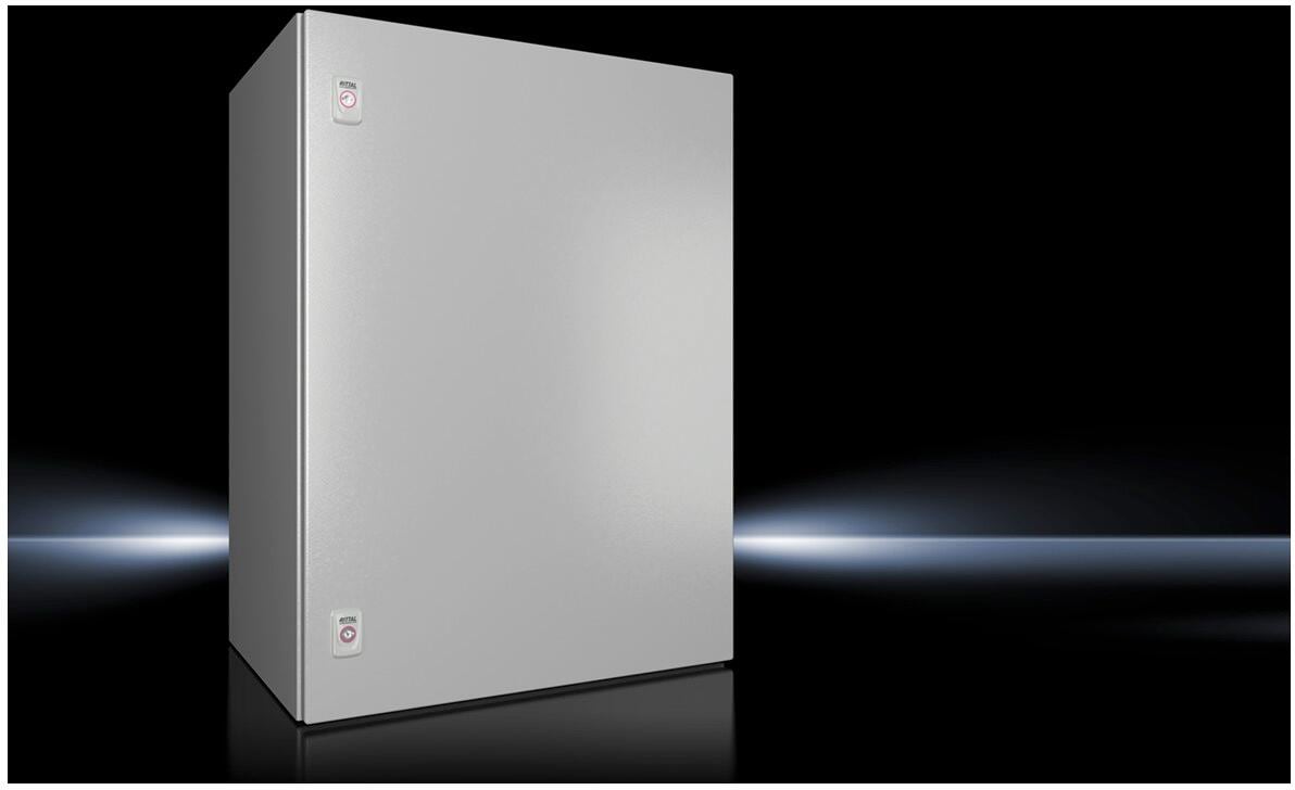 Rittal AX 1059.000 Kompakt-Schaltschrank, BHT: 600x800x400 mm, Stahlblech, mit Montageplatte, eintürig, zwei Vorreiberverschlüsse