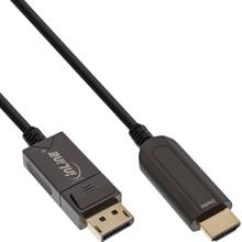 InLine DisplayPort zu HDMI AOC Konverter Kabel, 4K/60Hz, schwarz