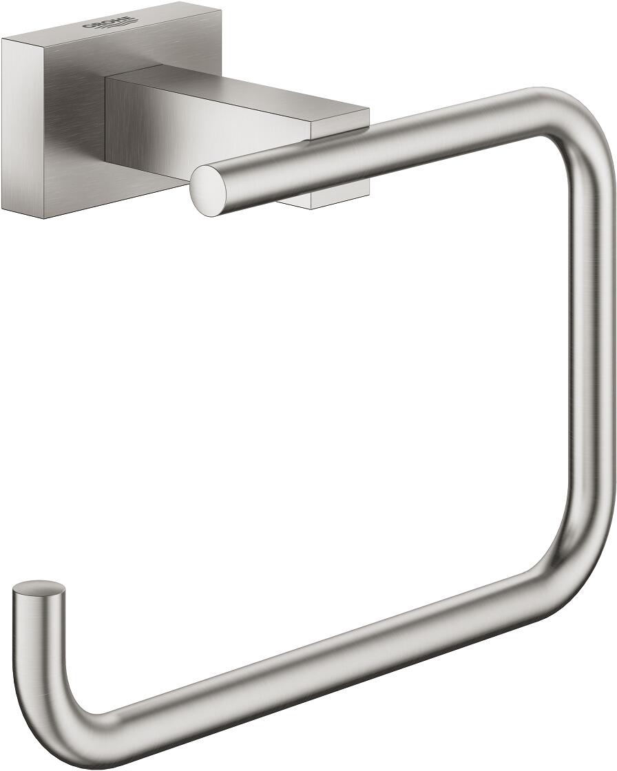 GROHE Essentials Cube WC Papierhalter ohne Deckel, supersteel (40507DC1)