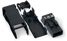 Wago 890-113 Stecker, mit Zugentlastungsgehäuse, 3-polig, 1,50mm², schwarz