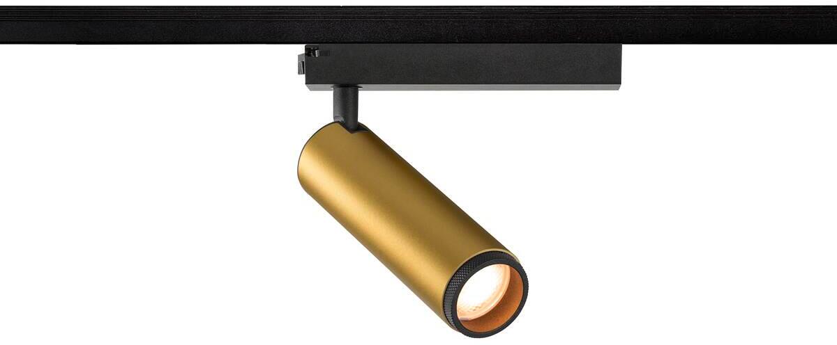 SLV GRIP! M Spot für 1-Phasen Hochvolt-Schienen-System, Ø4,3cm, 2700K, Phase, 20W, gold/schwarz (1008424)