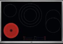 AEG HKC85787XB Autarkes Glaskeramikkochfeld, 76,6 cm breit, Slider Touch, Timer, Pause-Funktion, Edelstahl
