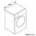 Siemens WM14NK23 8kg Frontlader Waschmaschine, 60 cm breit, Nachlegefunktion, waterPerfect Plus, iQdrive, weiß