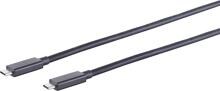 S-CONN USB Kabel Typ-C Stecker auf Typ C Stecker, 4.0 Gen 3x2, 1m, schwarz (13-65025)