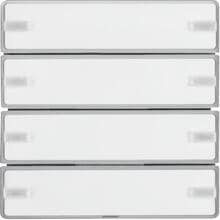 Berker 80144321 Tastsensor mit Beschriftungsfeld, 4fach, Komfort, KNX, Q.x, alu samt, lackiert