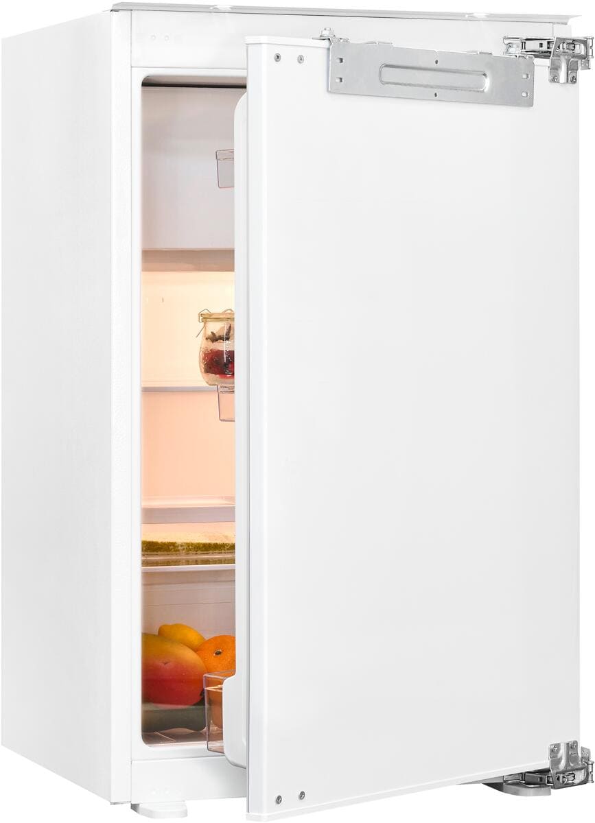 Exquisit EKS131-4-FE-090E Einbaukühlschrank, Nischenhöhe 87,8 cm, 119 L, Festtür, LED Beleuchtung, weiß