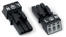 Wago 890-203 Buchse, 3-polig, Kod. A, 1,50mm², schwarz