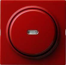 Taster 10 A 250 V~ mit Abdeckung und senkrecht stehender Wippe mit Kontroll-Fenster Wechsler 1polig, S-Color, rot, Gira 012043