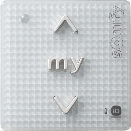 Somfy Smoove Origin RS100 io Pure Shine mit Drucktasten für Rollladenmotor RS100 io, ohne Rahmen, transparent (1811716)