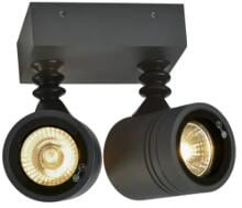 SLV MYRA WALL Outdoor Wand- und Deckenleuchte, zweiflammig, QPAR51, IP55, anthrazit, max.100W (233095)