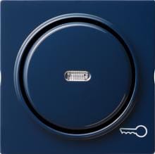 Abdeckung mit Symbol und Wippe mit Kontroll-Fenster für Wippschalter und Wipptaster Tür, S-color, Blau, Gira 028746