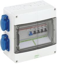 Spelsberg STV 904-K Steckdosenkombination, IP44, 200x200x122mm, grau (72940401)