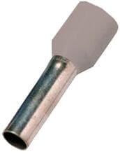 Intercable ICIAE07512 Aderendhülse DIN46228T4, 0,75qmm, 12mm, verzinnt, grau (180740)