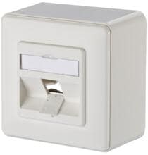 METZ CONNECT Modul Anschlussdose AP 1 Port unbestückt reinweiß 43 mm ( 130B10D10002-E )