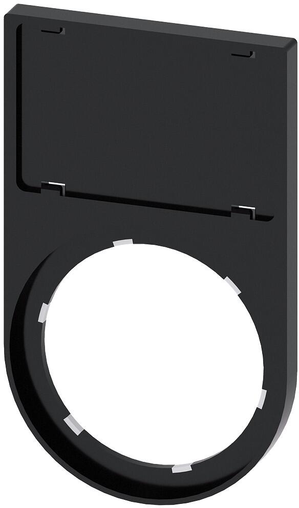 Siemens 3SU1900-0AS10-0AA0 Schildträger, flach, Bezeichnungsschild 17,5x27mm, schwarz