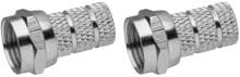 EMOS K7321.2 Konnektor F-Stecker für Koaxialkabel CB500, VPE 2 Stück, (1807100800)