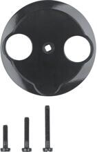 Berker 103921 Zentralstück für Antennen-Steckdose 2Loch, 1930/Glas/Palazzo, schwarz glänzend