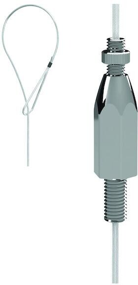 Protec.class PSASST3x45 Seil, Schlaufe, trapez, M8, 45kg/3m, Zink (05106124), 1 Stck.