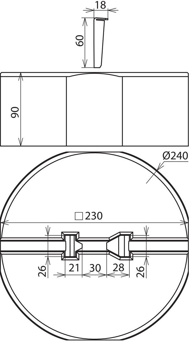 Dehn Betonsockel für Fangstangen, Ø10mm (102075) Elektroshop Wagner