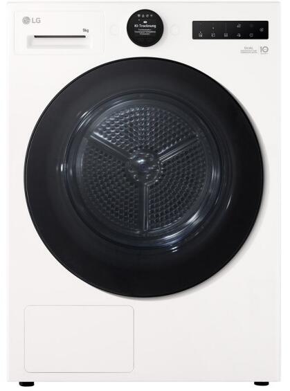 LG RT90X8C 9kg EEK: B Wärmepumpentrockner, 60 cm breit, WLAN, Knitterschutz, Kindersicherung, Feuchtigkeitssensor, Reversierfunktion, weiß