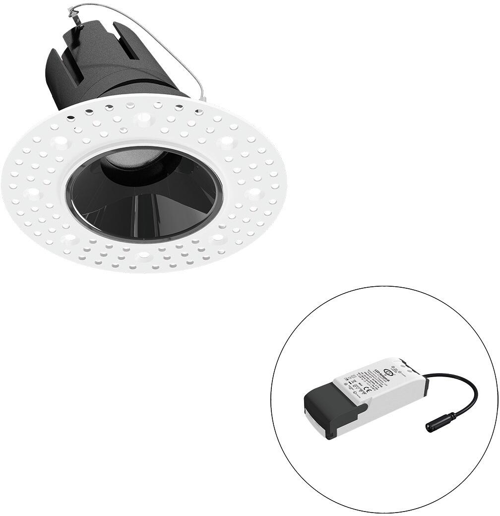 EVN SELECTO LED Deckeneinbau, rund, dreh-/schwenkbar, IP20, 220-240V/AC, 13W, 4000K, 1593lm, inkl. Netzgerät, Phase, Reflektor schwarz/hochglänzend, 1