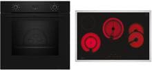 Neff BX38B0 N30/N70 A+ Backofen-Set mit Elektrokochfeld (B1CCC0AK3 + T18SDH9L0), 60 cm breit, 71 L, 5 Heizarten, Kindersicherung, schwarz