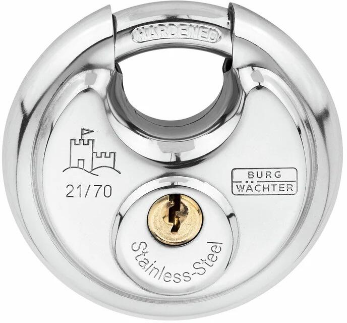 Burg Wächter 21 70 SB Circle 21 Rundbügel-Schloss, Edelstahl (37761)